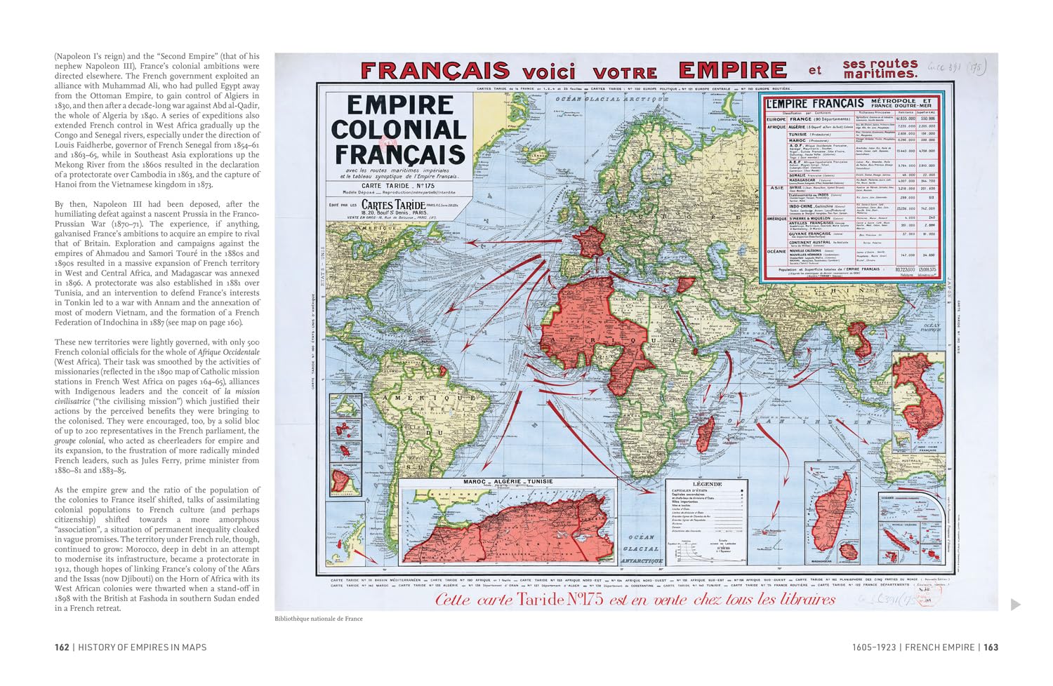 French colonial empire sample page from History of Empires in Maps